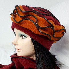 Galette bicolore rouge & orange