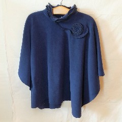 Poncho Bleu Encre élégant