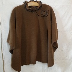 Poncho daim élégant
